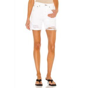 NEW RAG & BONE maya high-rise midi short in summer white